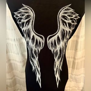 WET SEAL Angel Winged back, cold shoulder w/cutout front, spandex shirt